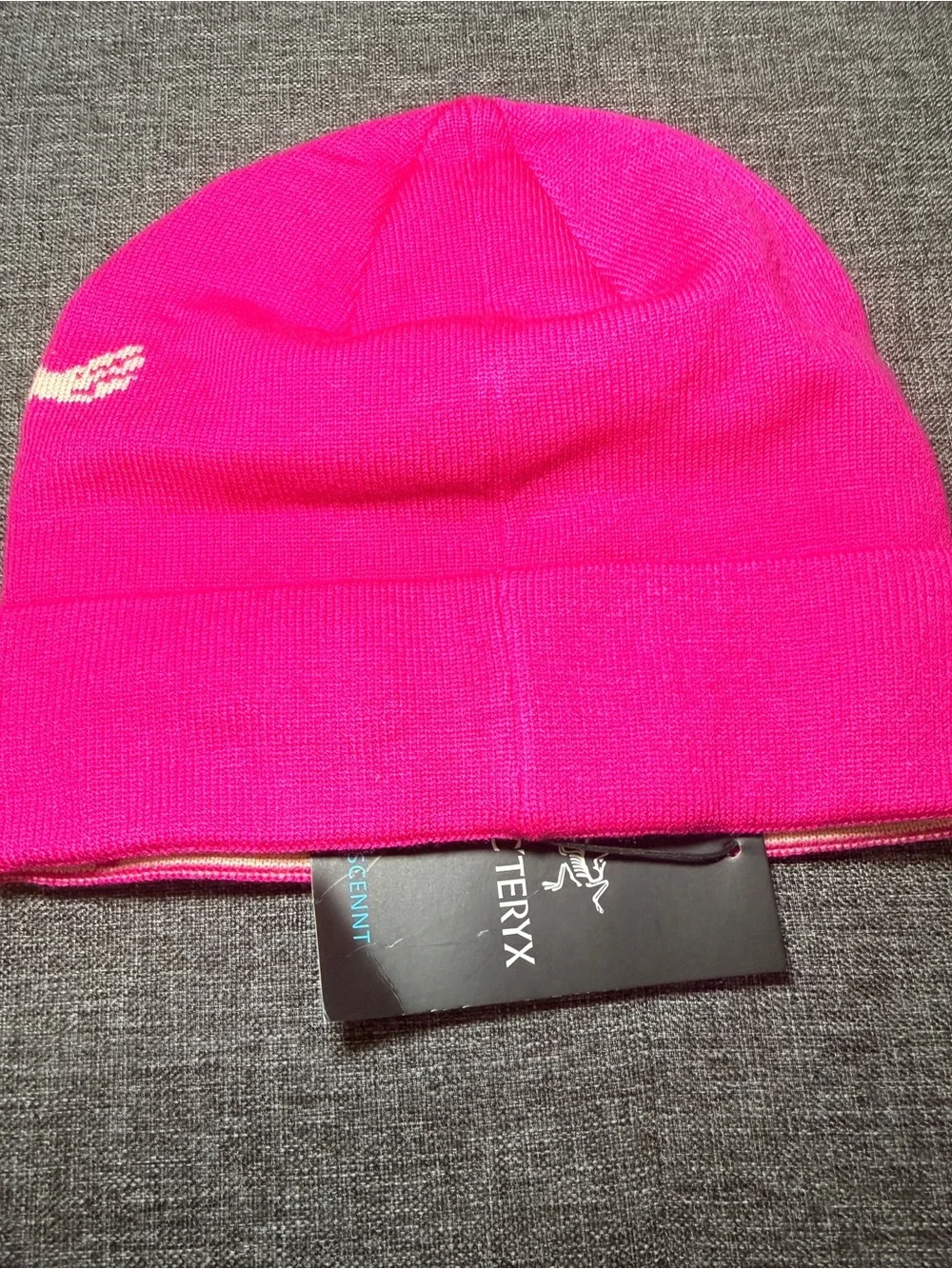 Arc'teryx Unisex Hot Pink Beanie with Cream Logo